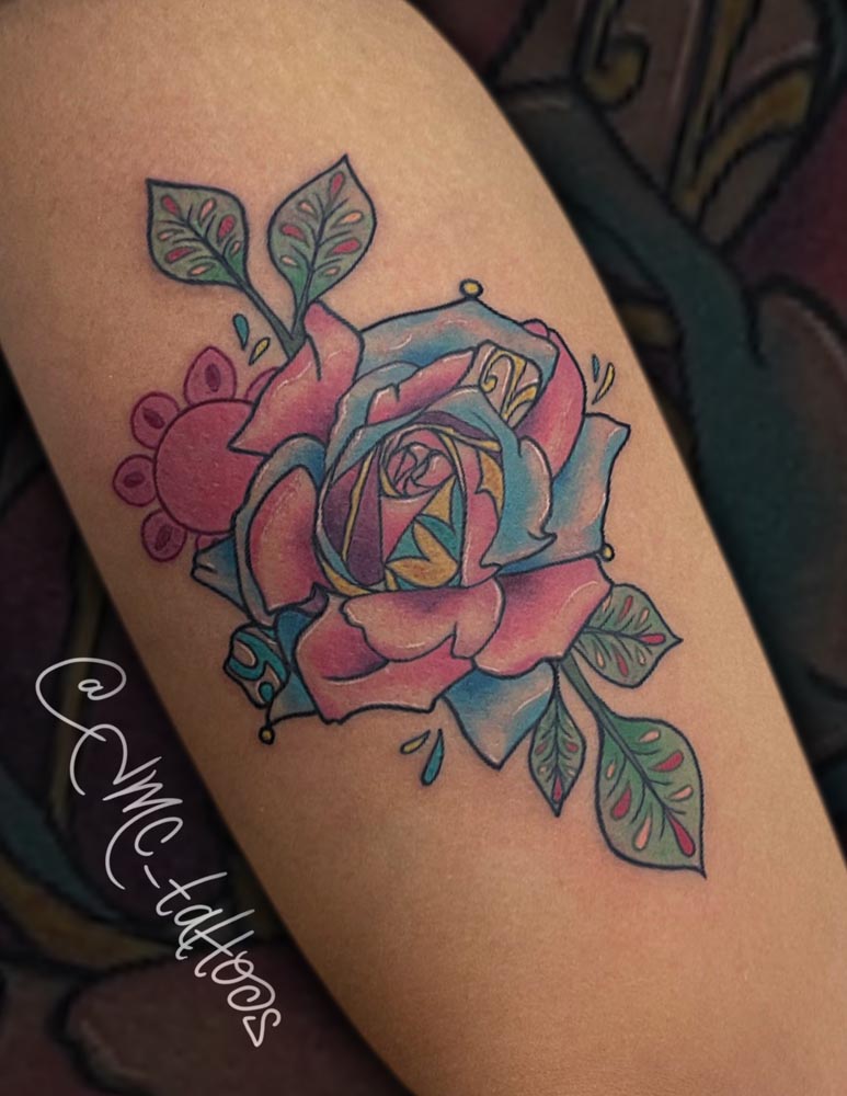 Tattoo uploaded by Alex Sunflower • Red rose watercolor abstract tattoo •  Tattoodo