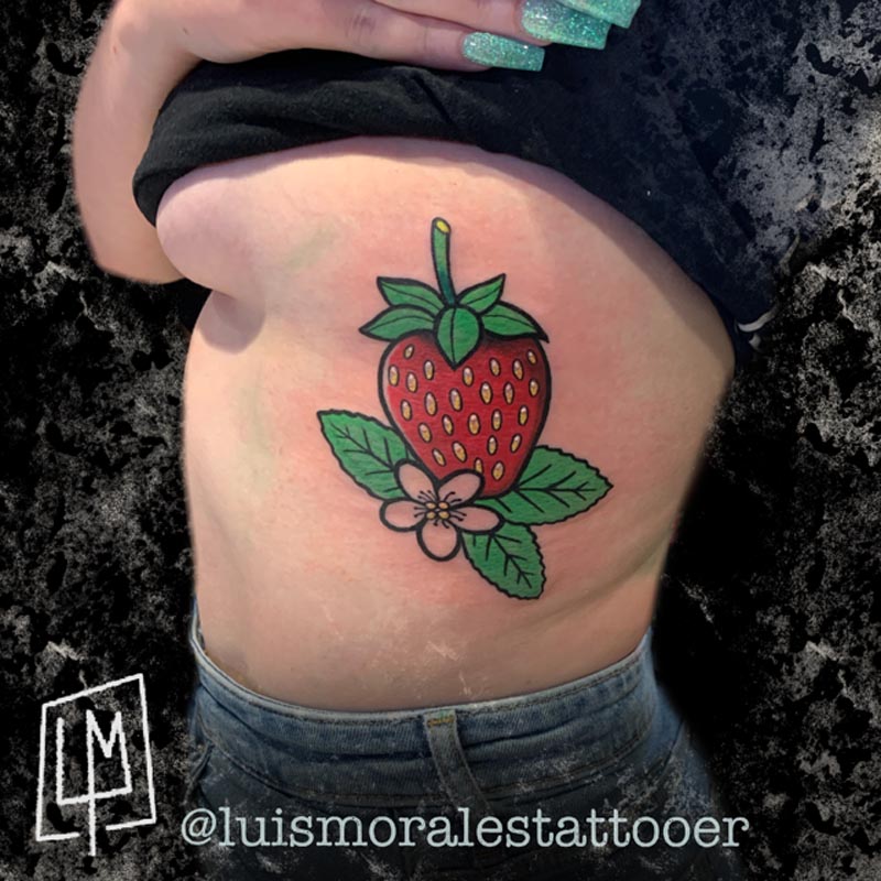 Strawberry Shortcake Cartoon Tattoo - Temu
