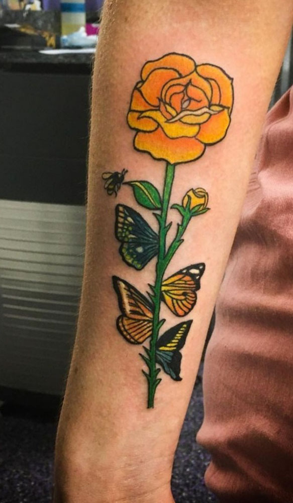 BrandonBub westcott on Twitter Did two tattoos on Wednesday the  first one I did was eeyorestill a work is procress and yellow rose If  anyone wants small free tattoos contact me Email 
