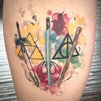 harry potter deathly hallows tattoo