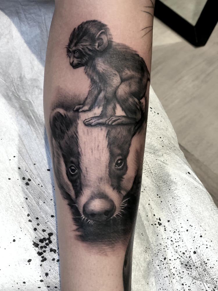 Honey Badger tattoo | Honey badger tattoo, Badger tattoo, Tattoo designs men