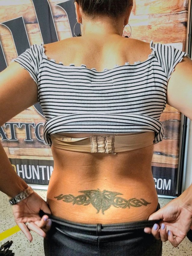 Kelly's tribal butterfly tattoo