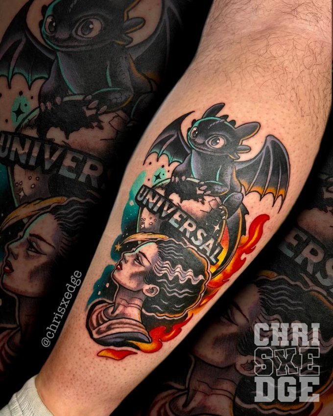 chris HHN tattoo