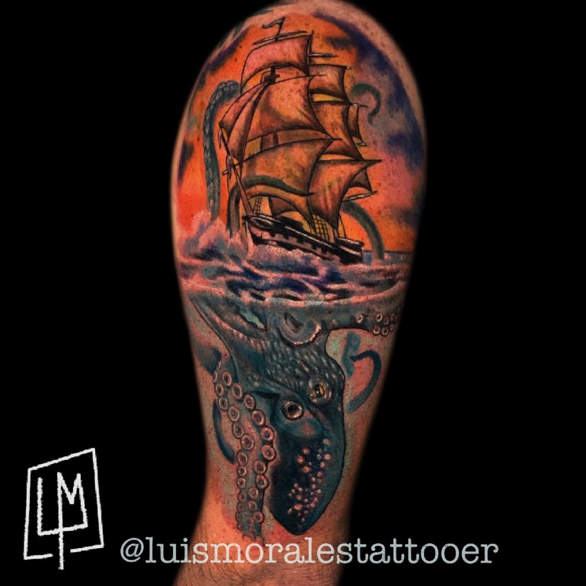 16 Ship Tattoo Designs
