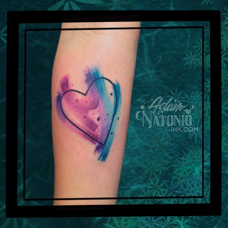 Tattooforaweekcom on Twitter This cut out heart tattoo must be the  perfect motherdaughter tattoo mother daughter watercolor  watercolortattoo cutout heart hearttattoo coupletattoo tattoofun  tattooidea ink inked inkspiration httpst 