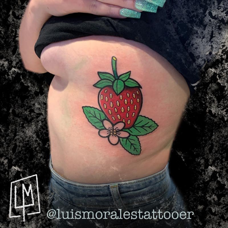 14 Surprisingly Stylish Strawberry Tattoo Designs Design Press