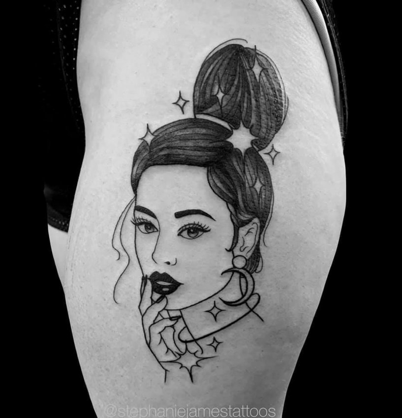 Amazing Line Art Tattoo by Diana Karsko | InspireBee