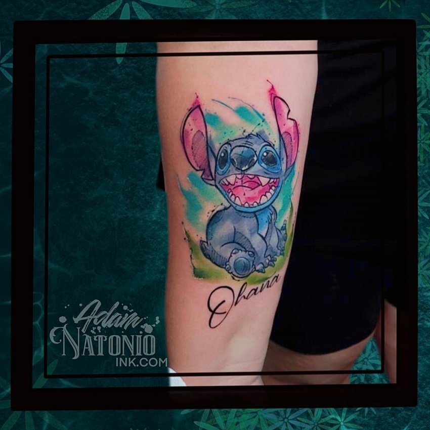 6 Stitch And Angel Tattoos